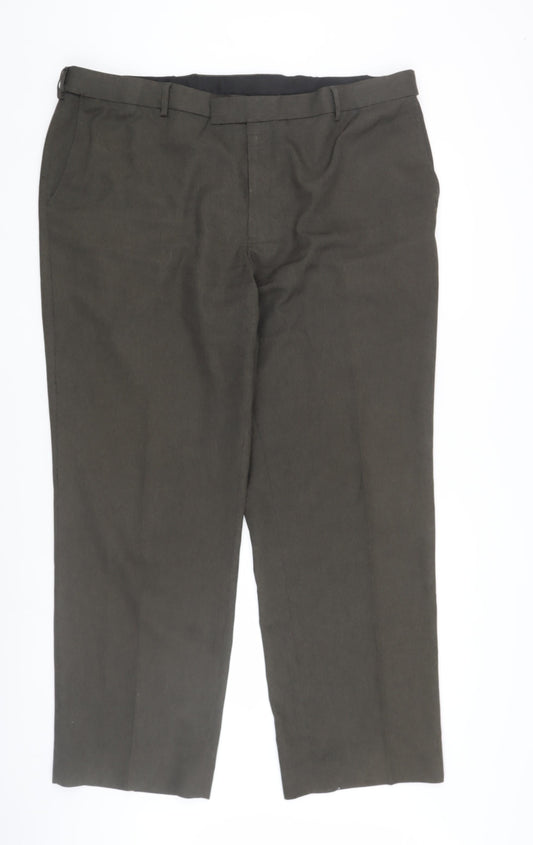Greenwoods Mens Brown Regular Fit Dress Pants 44