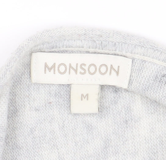 Womens UK Size M Monsoon Grey Pullover Jumper