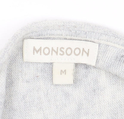 Womens UK Size M Monsoon Grey Pullover Jumper