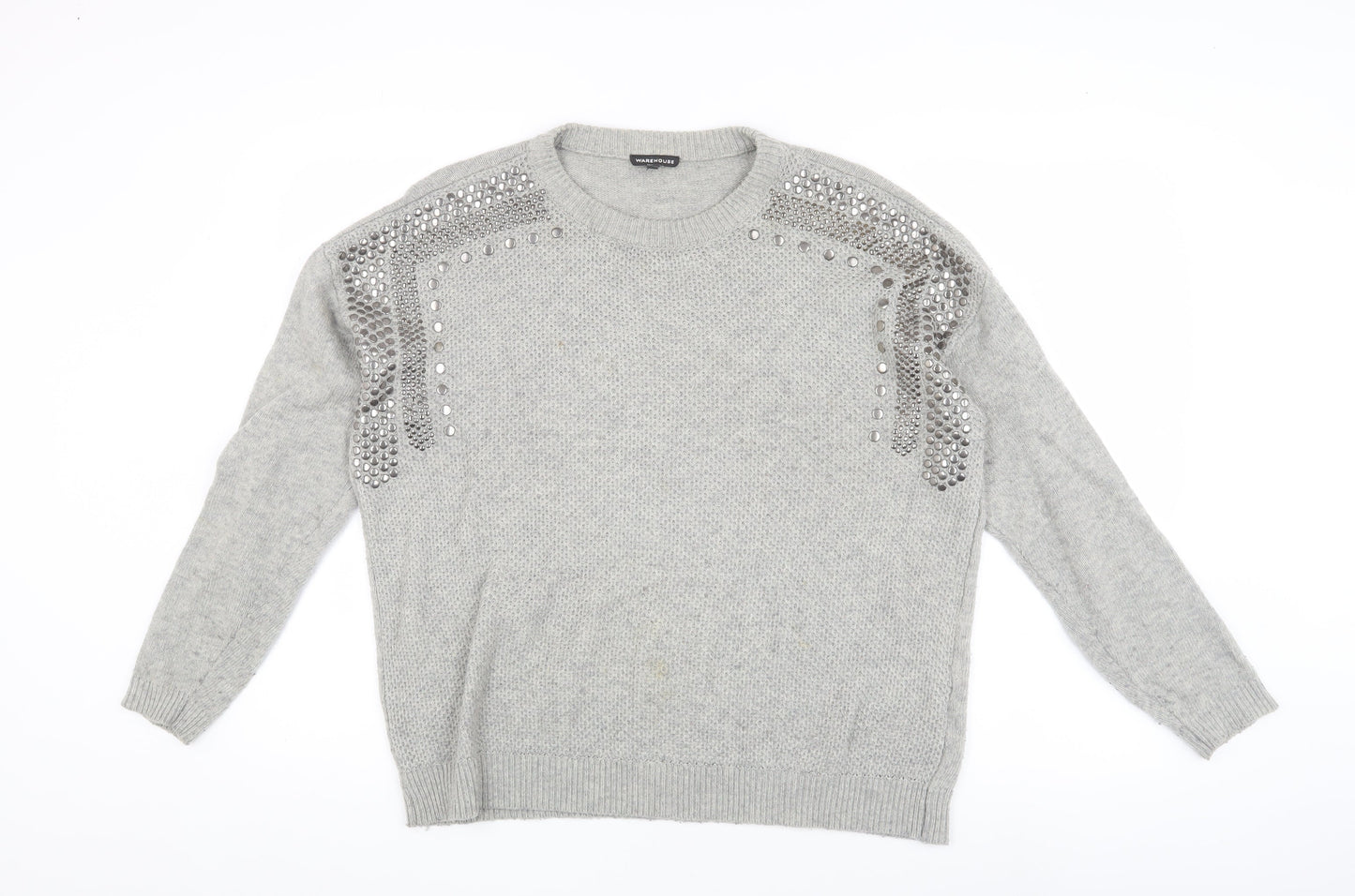 Womens UK Size 12 Warehouse Grey Pullover Jumper