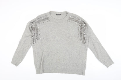 Womens UK Size 12 Warehouse Grey Pullover Jumper
