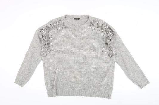 Womens UK Size 12 Warehouse Grey Pullover Jumper