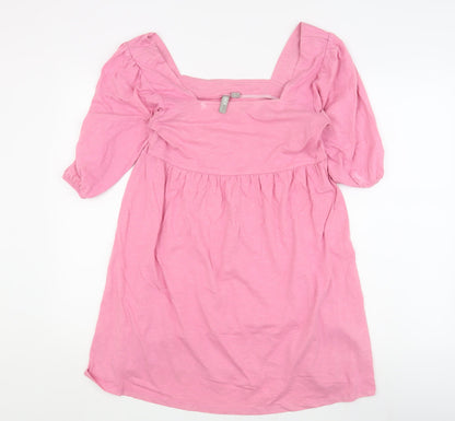 ASOS Women's Pink Babydoll Dress Size 12 Square Neck