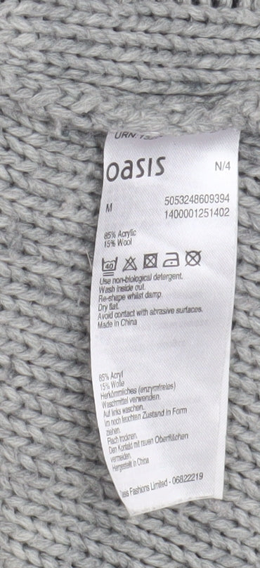 Womens UK Size M Oasis Grey Tunic Jumper
