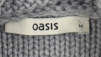 Womens UK Size M Oasis Grey Tunic Jumper