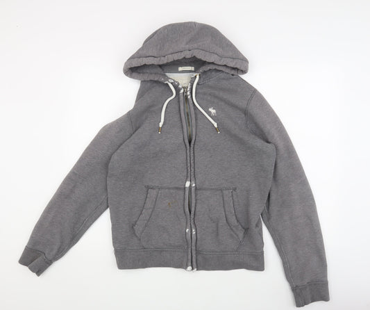 Abercrombie & Fitch Men's Grey Full Zip Hoodie M