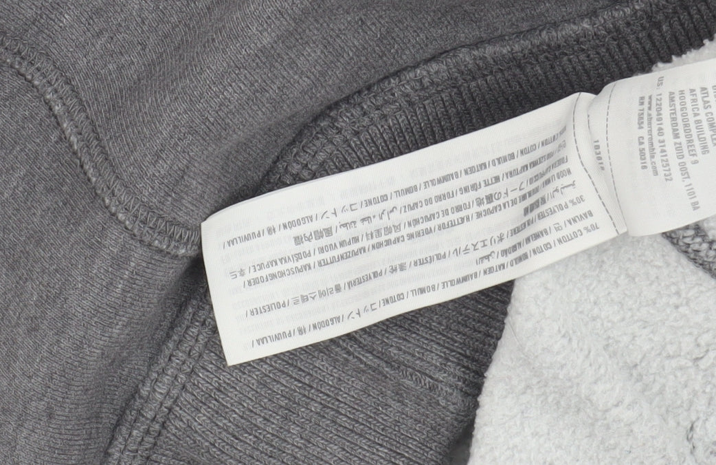 Abercrombie & Fitch Men's Grey Full Zip Hoodie M