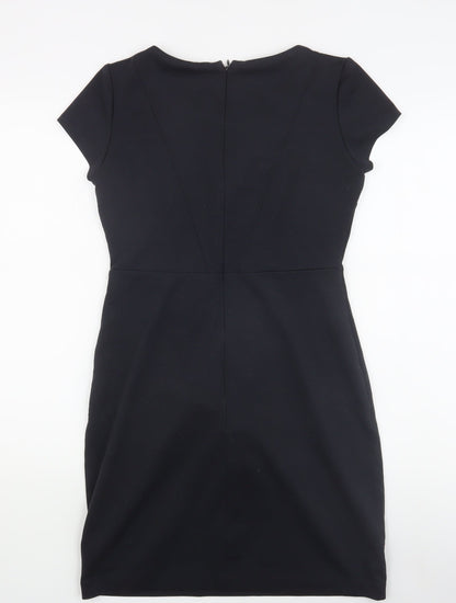 Basement Basic Women Black Size 12 Sheath Dress