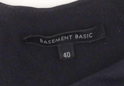 Basement Basic Women Black Size 12 Sheath Dress