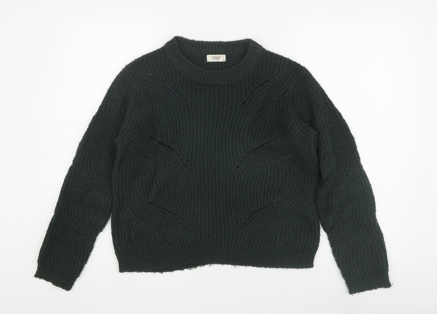 Womens UK Size XS Jacqueline de Yong Green Pullover Jumper