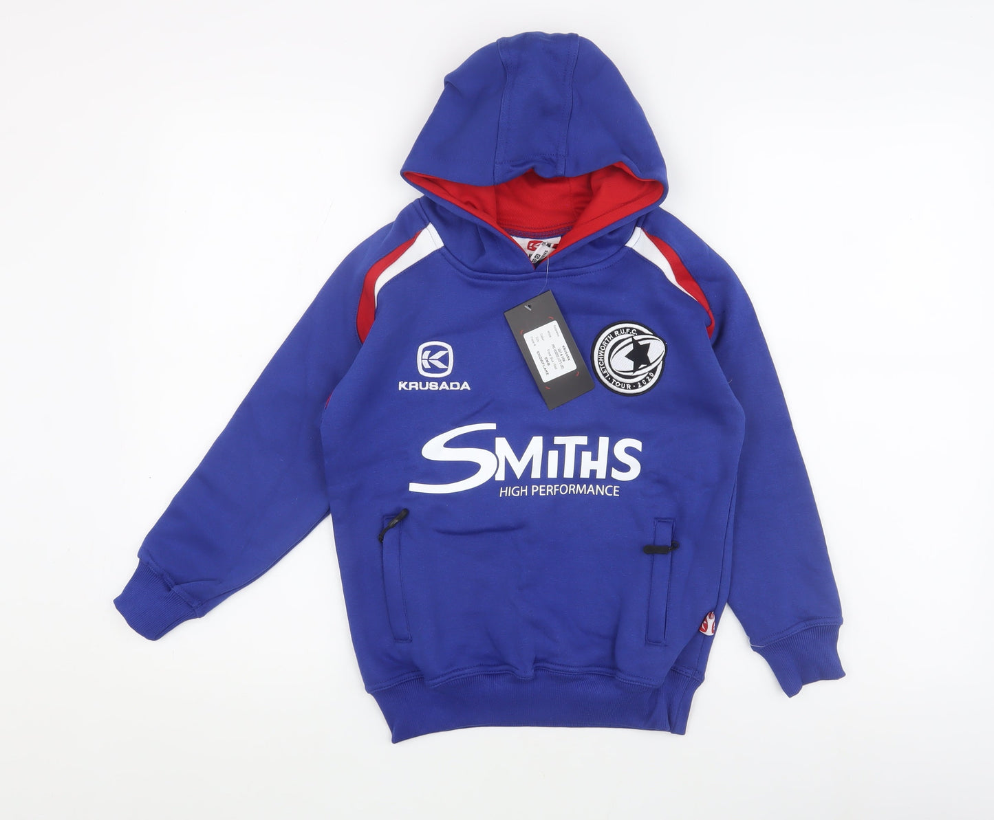 Krusada Boys Blue Hoodie, Size S, Sports Style