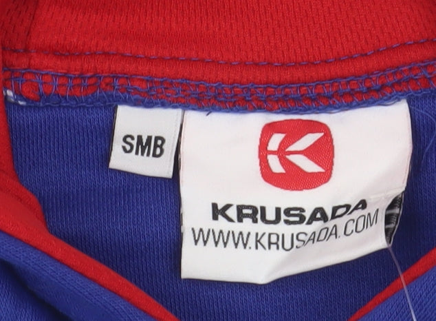 Krusada Boys Blue Hoodie, Size S, Sports Style