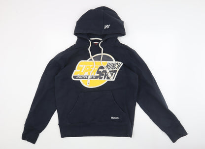 Hunch Men's Blue Pullover Hoodie - Medium, Sports Logo
