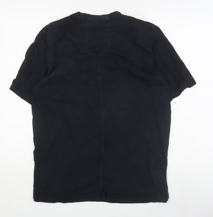 Mens UK Size L French Connection Black  T-Shirt