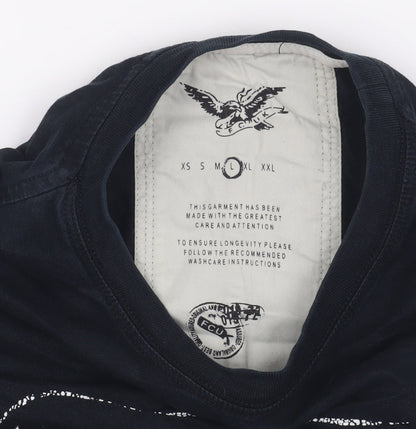 Mens UK Size L French Connection Black  T-Shirt