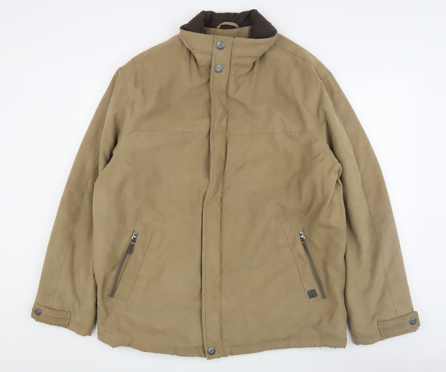Mens UK Size 42 Frank Eden Brown Bomber Jacket