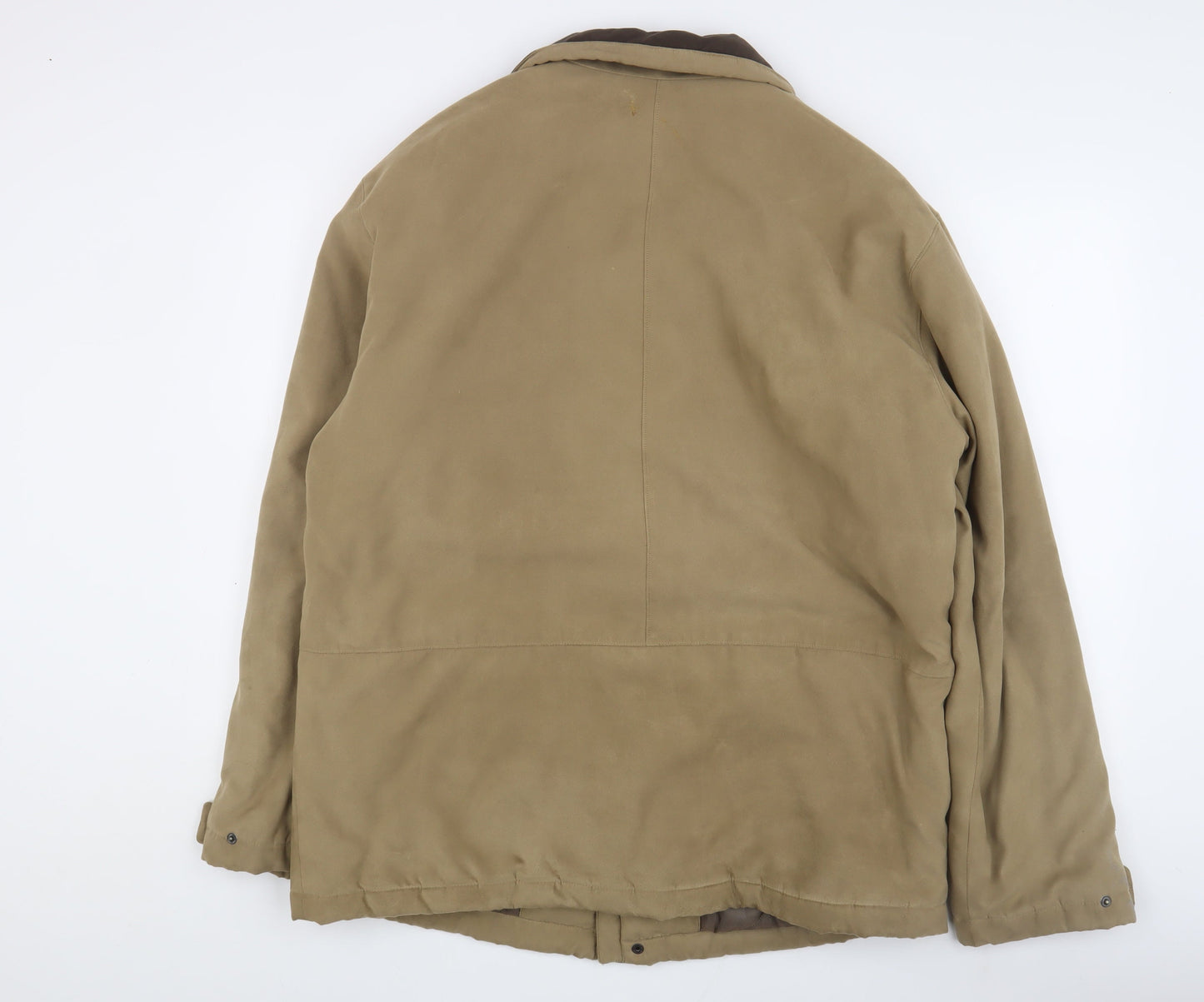 Mens UK Size 42 Frank Eden Brown Bomber Jacket