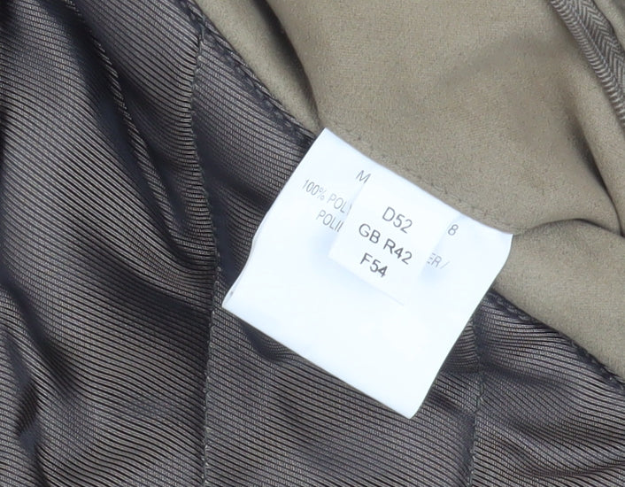 Mens UK Size 42 Frank Eden Brown Bomber Jacket