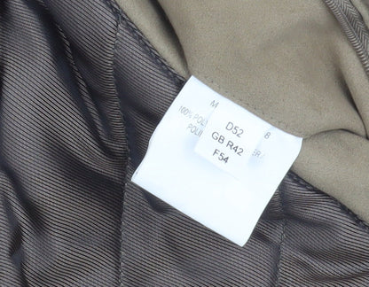 Mens UK Size 42 Frank Eden Brown Bomber Jacket