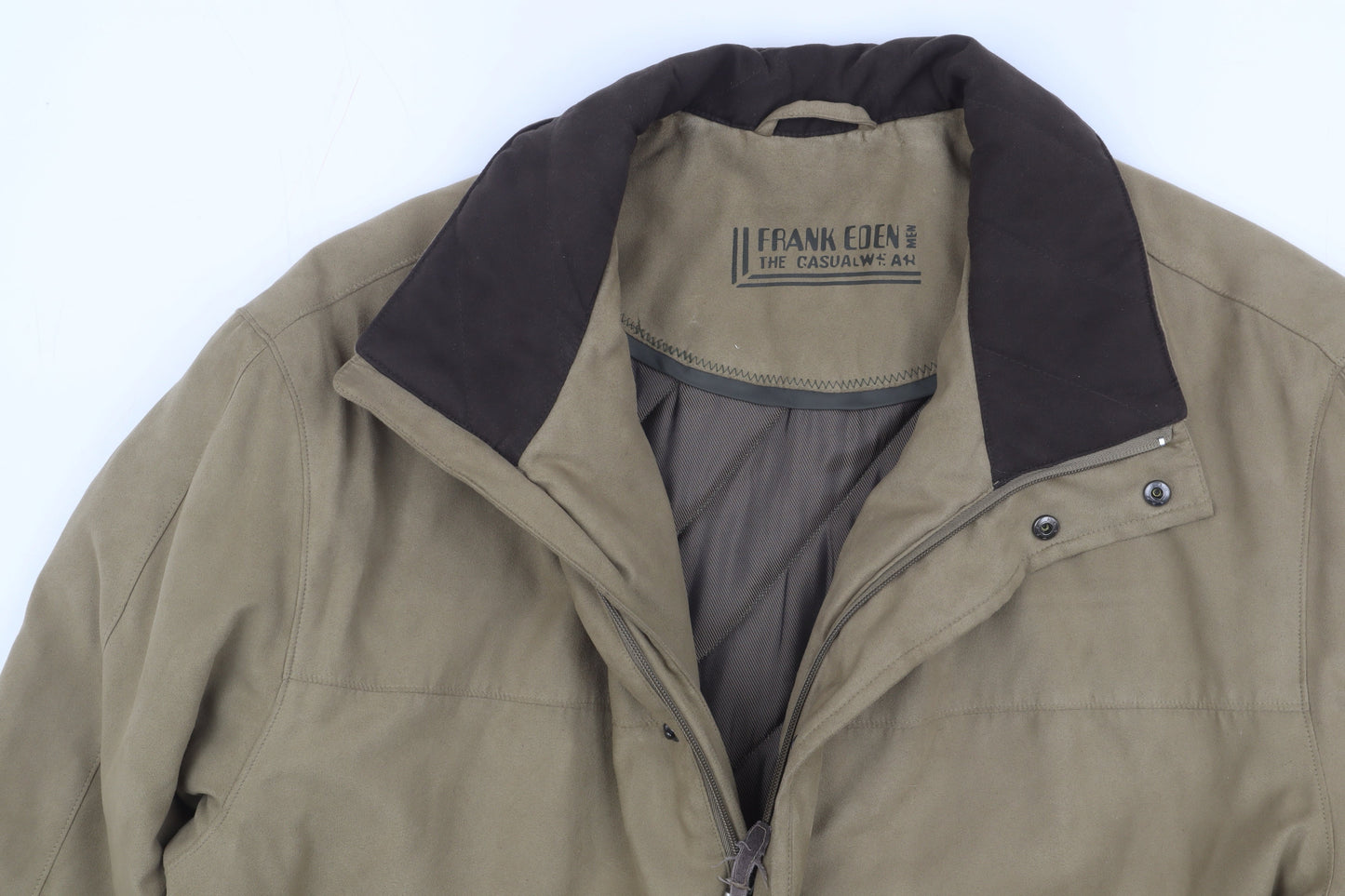 Mens UK Size 42 Frank Eden Brown Bomber Jacket