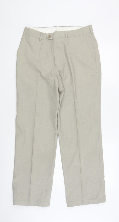 John Lewis Men Beige Dress Pants 32 Regular Straight