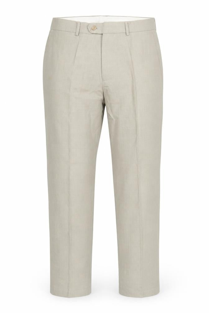 Mens UK Size 32 John Lewis Regular Fit Dress Pants Beige Trousers