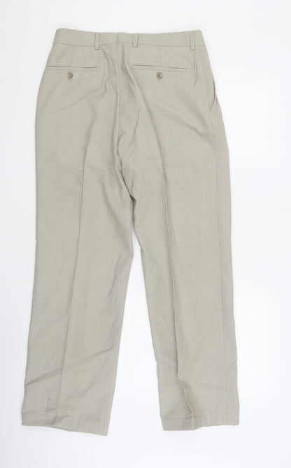 John Lewis Men Beige Dress Pants 32 Regular Straight