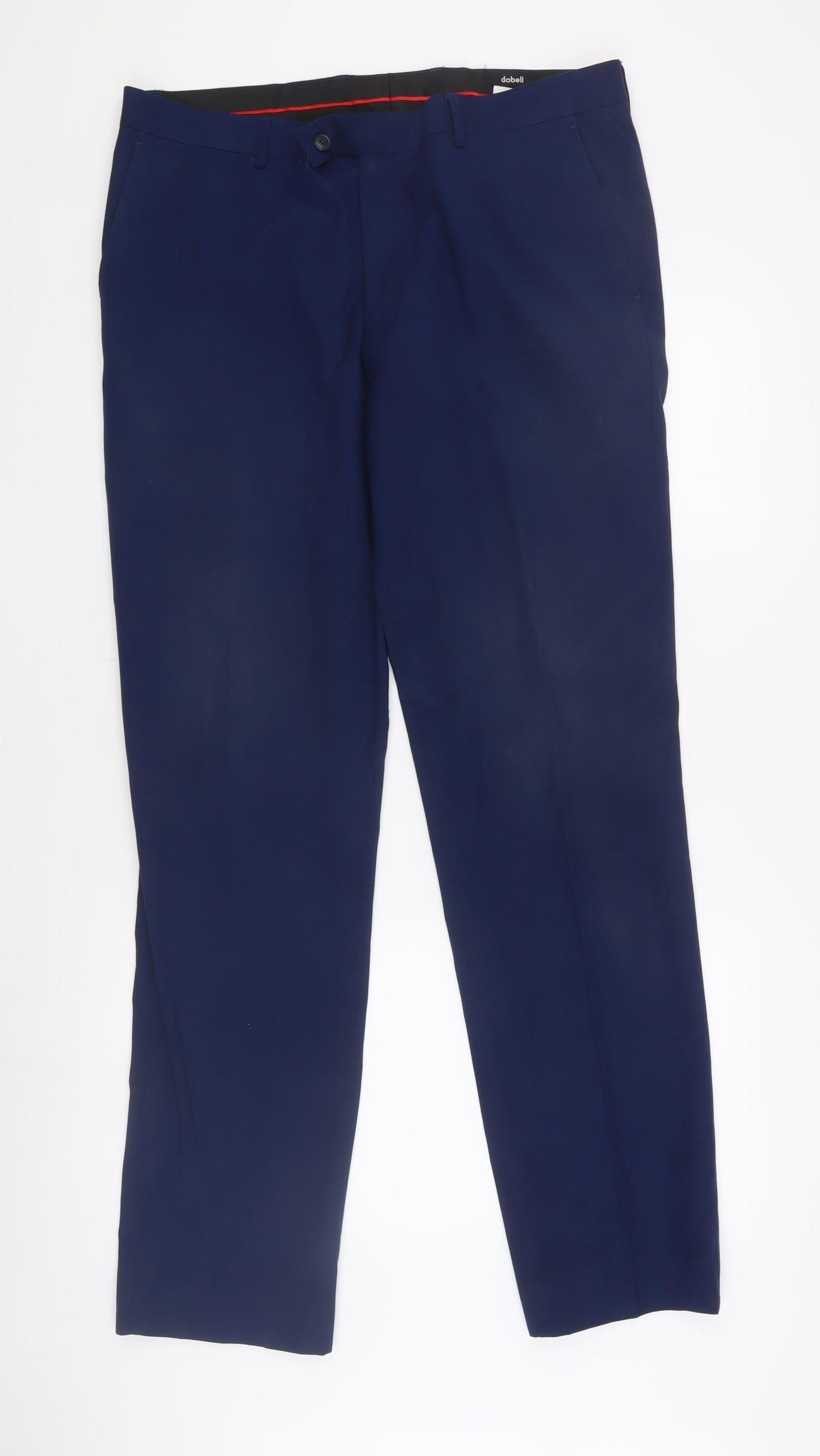 dobell Men's Blue Slim Fit Dress Pants 36L