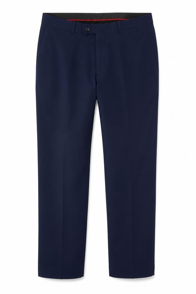 Mens UK Size 36L Dobell Slim Fit Dress Pants Blue Trousers