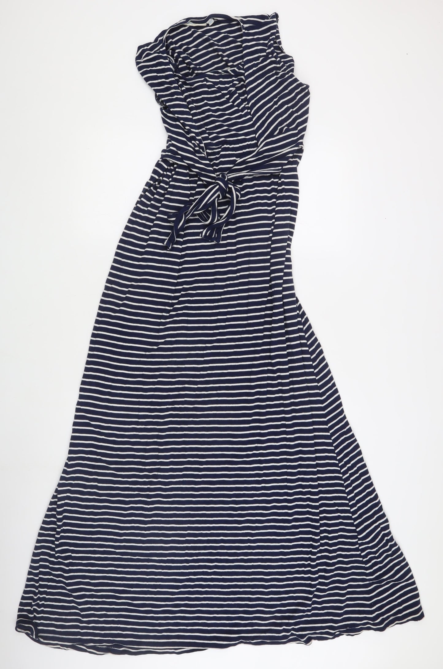 JoJo Maman Bébé Blue M Striped Dress - Women’s Cotton Jersey