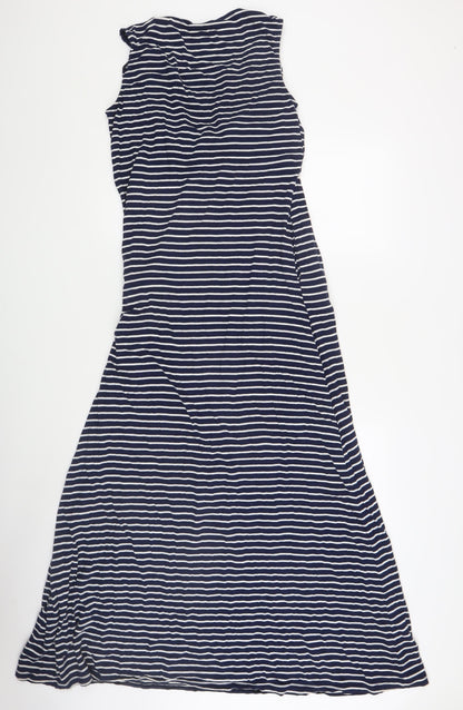JoJo Maman Bébé Blue M Striped Dress - Women’s Cotton Jersey