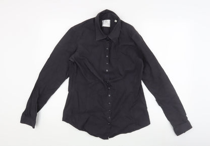 The Shirt Factory Women's Black Button-Up Shirt Size 10