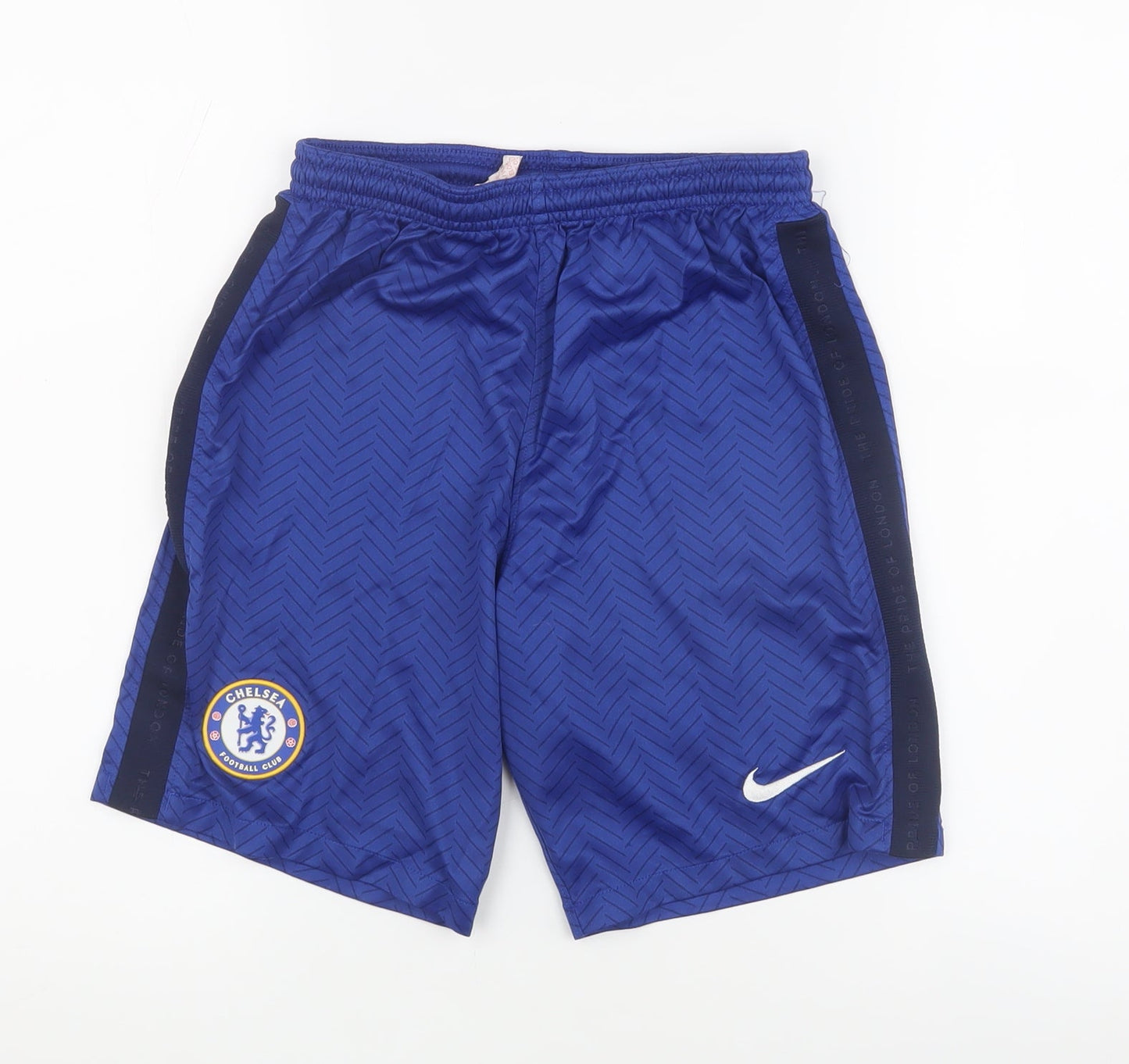 Nike Boys Blue Athletic Football Shorts, Size L