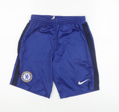 Nike Boys Blue Athletic Football Shorts, Size L