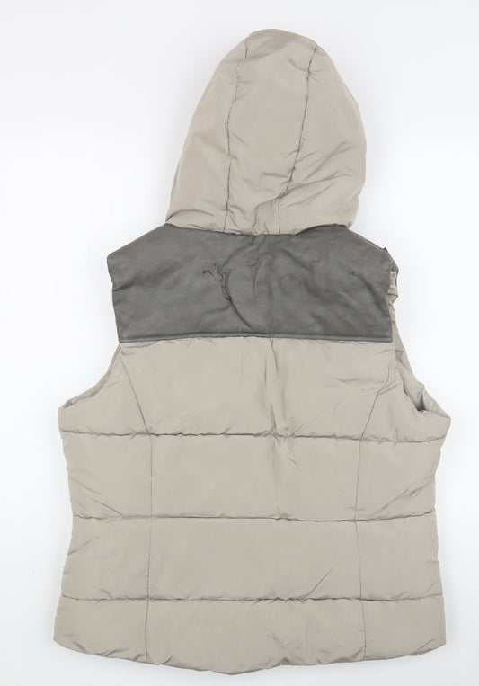 New Look Women’s Beige Puffer Waistcoat, Size 14