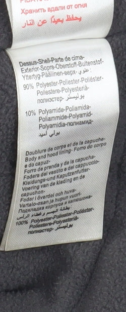 Vertbaudet Girls Grey Space Print Hooded Parka Coat 8 Years