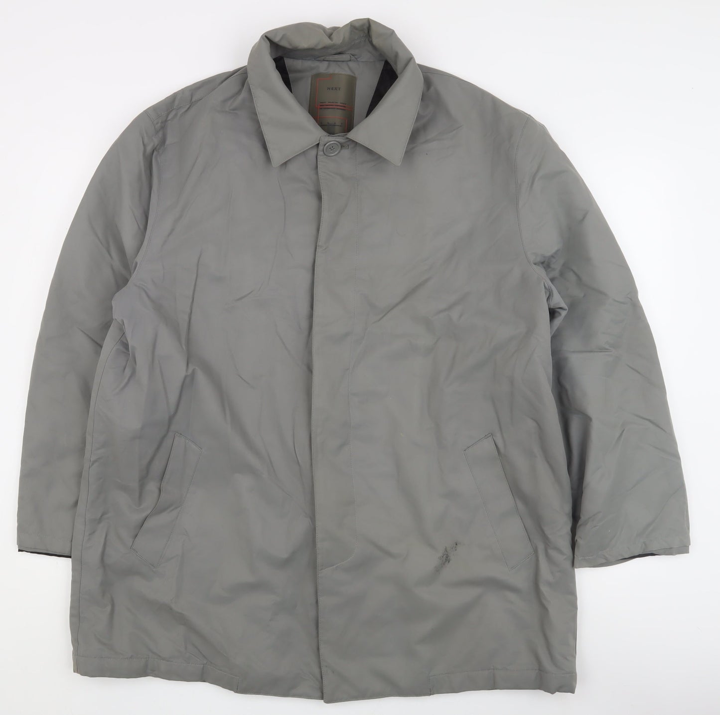 Mens UK Size L NEXT Grey Overcoat