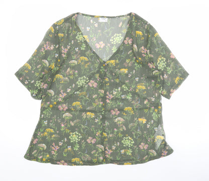 Womens UK Size 12 Jacqueline de Yong Multicoloured Basic Blouse