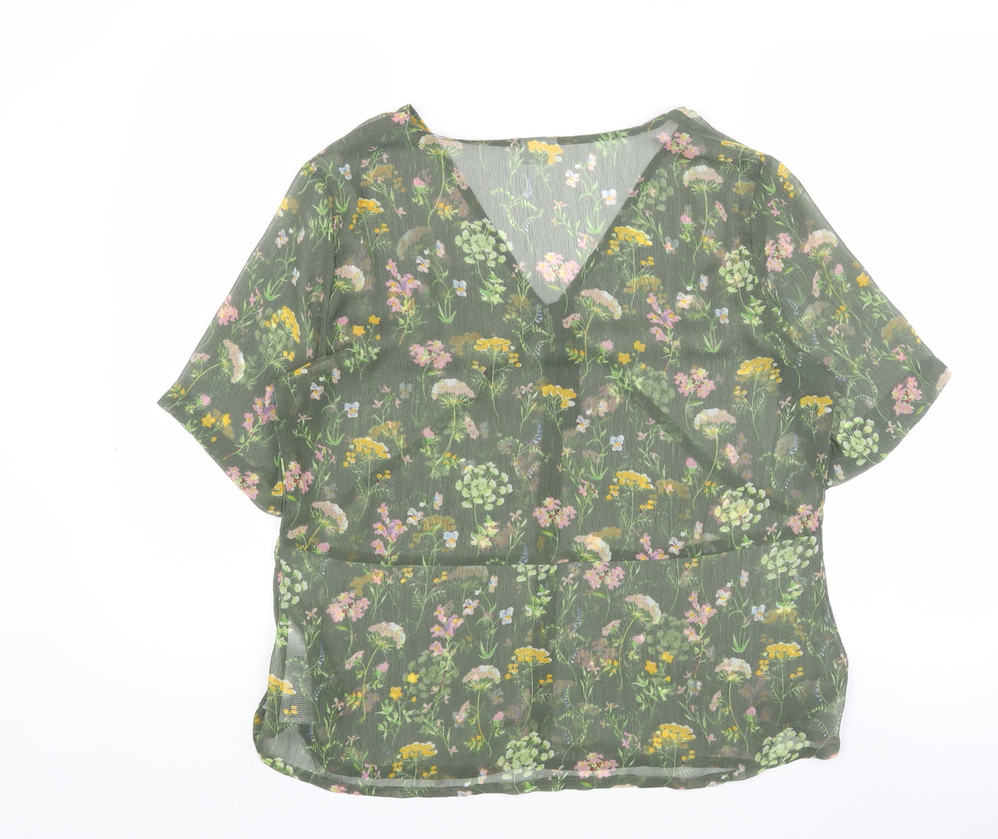 Womens UK Size 12 Jacqueline de Yong Multicoloured Basic Blouse