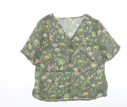Womens UK Size 12 Jacqueline de Yong Multicoloured Basic Blouse