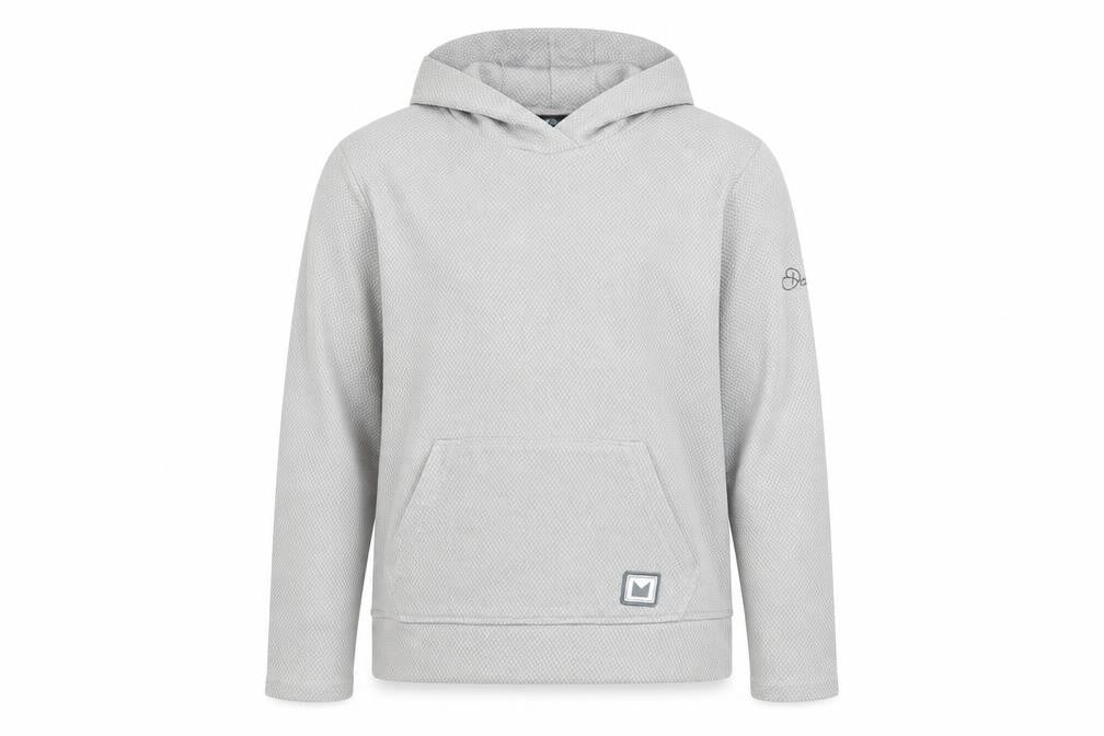 Front view of Millennium boys’ grey pullover hoodie 11-12 yrs regular fit