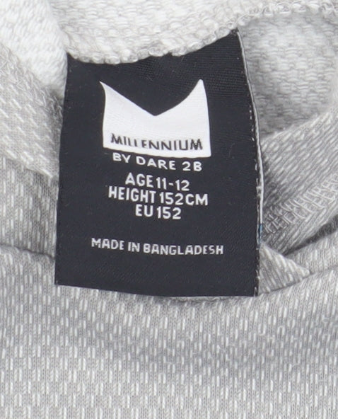 Millennium Boys Grey Pullover Hoodie 11-12 Yrs Regular Fit