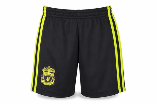Front view of Adidas boys’ black football shorts, size 2, years