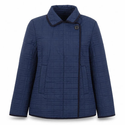 Farhi Women's Blue Quilted Jacket, Size 8, Casual Style