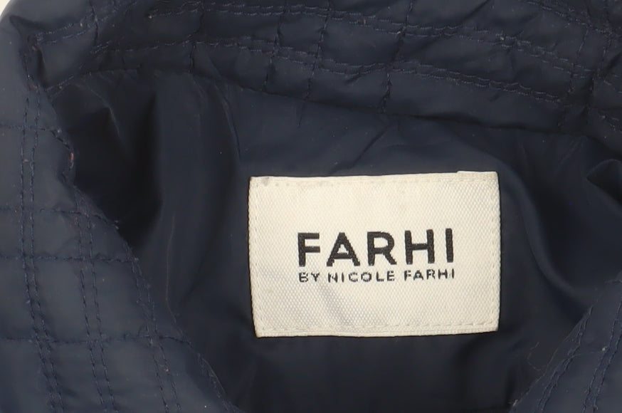 Farhi Women's Blue Quilted Jacket, Size 8, Casual Style