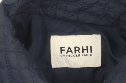 Farhi Women's Blue Quilted Jacket, Size 8, Casual Style