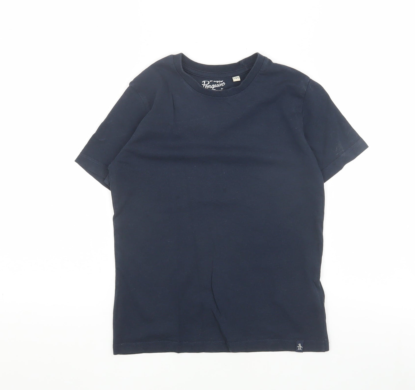 Penguin Boys Blue T-Shirt, Age 7-8, Classic Navy Style