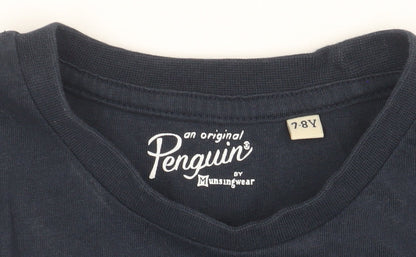 Penguin Boys Blue T-Shirt, Age 7-8, Classic Navy Style