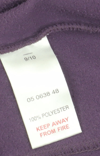 Peter Storm Girls Purple Fleece Jacket, Size 9-10, Activewear