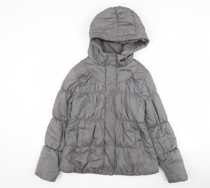 Marks and Spencer Girls Grey Puffer Jacket 11-12 Years